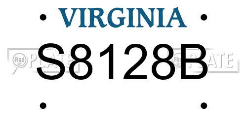 S8128B Virginia License Plate