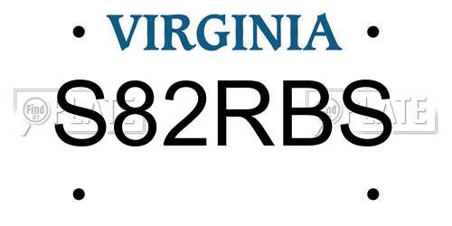 S82RBS Virginia License Plate