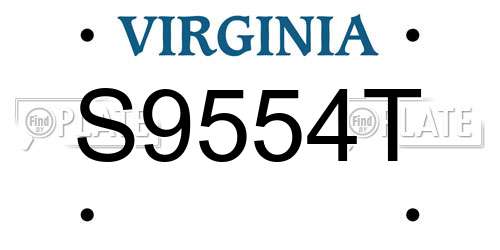 S9554T Virginia License Plate