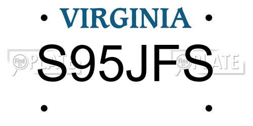 S95JFS Virginia License Plate