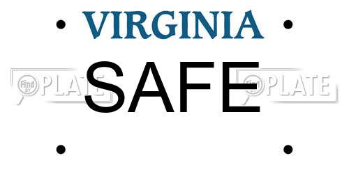 SAFE Virginia License Plate