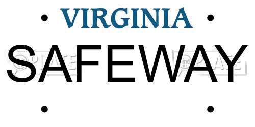 SAFEWAY Virginia License Plate