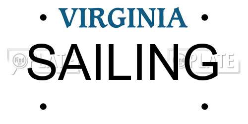 SAILING Virginia License Plate