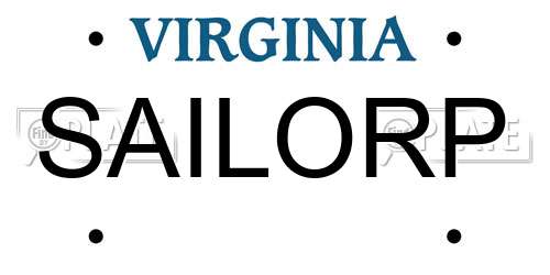 SAILORP Virginia License Plate