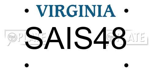 SAIS48 Virginia License Plate