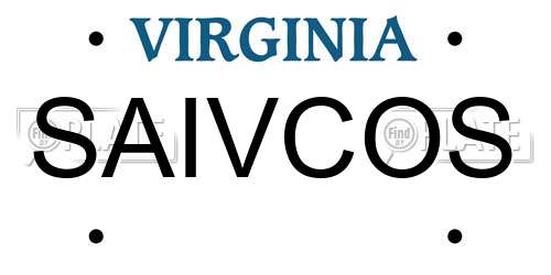 SAIVCOS Virginia License Plate