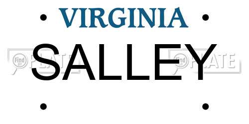 SALLEY Virginia License Plate