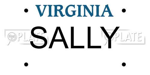 SALLY Virginia License Plate