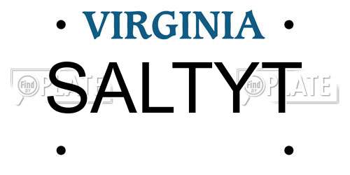 SALTYT Virginia License Plate