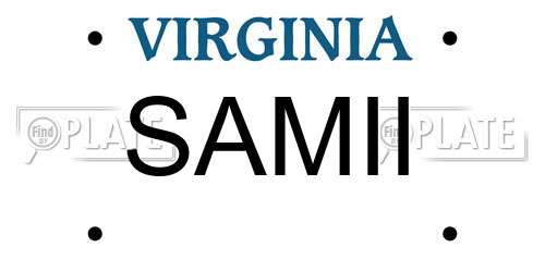 SAMII Virginia License Plate