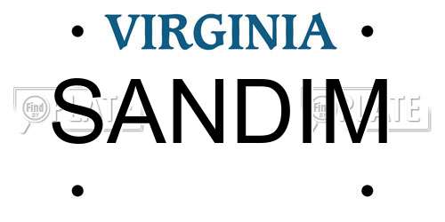 SANDIM Virginia License Plate