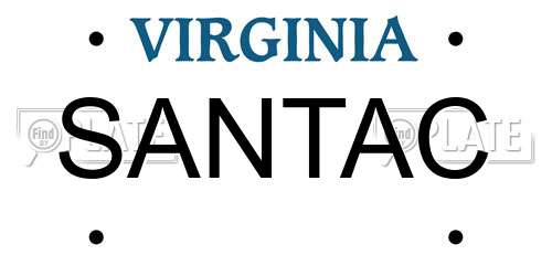 SANTAC Virginia License Plate
