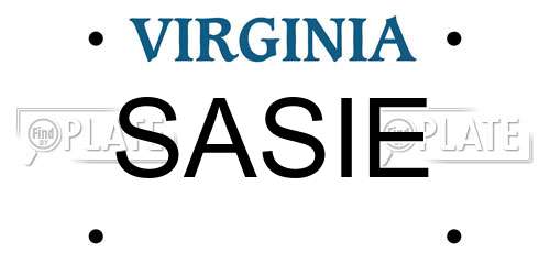 SASIE Virginia License Plate
