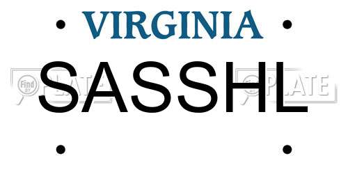 SASSHL Virginia License Plate