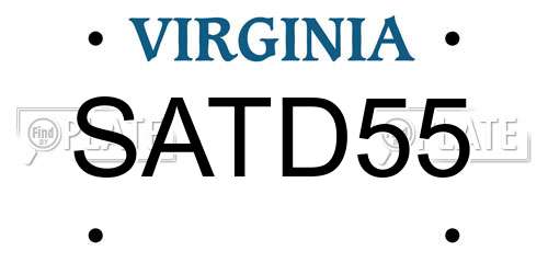 SATD55 Virginia License Plate