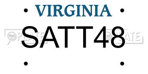 SATT48 Virginia License Plate