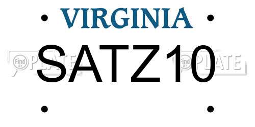 SATZ10 Virginia License Plate