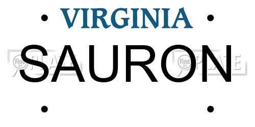 SAURON Virginia License Plate