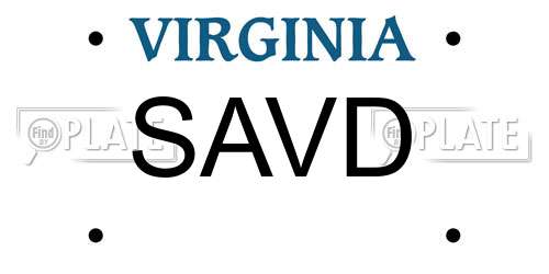 SAVD Virginia License Plate