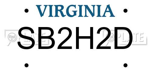SB2H2D Virginia License Plate