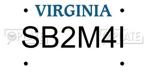 SB2M4I Virginia License Plate