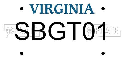 SBGT01 Virginia License Plate