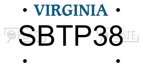 SBTP38 Virginia License Plate