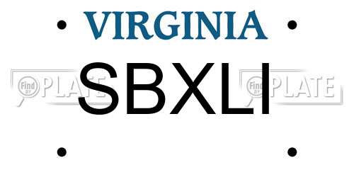 SBXLI Virginia License Plate