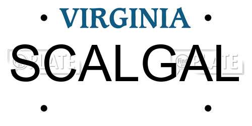 SCALGAL Virginia License Plate