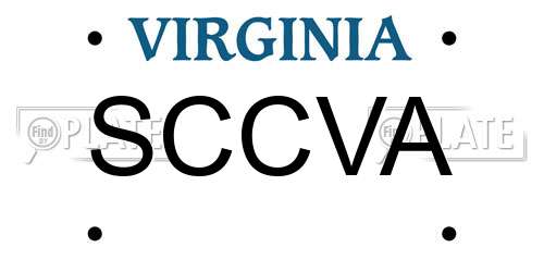 SCCVA Virginia License Plate