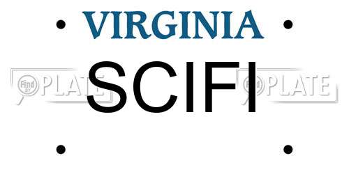 SCIFI Virginia License Plate