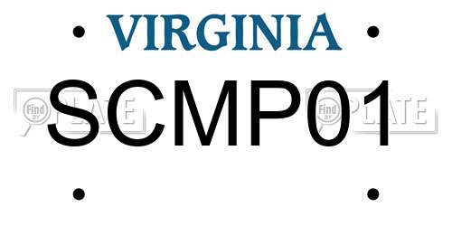 SCMP01 Virginia License Plate