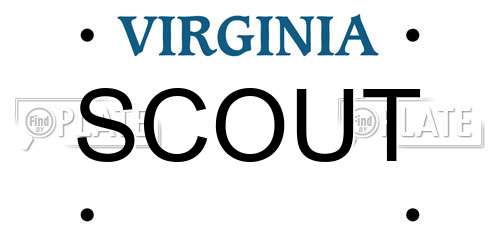 SCOUT Virginia License Plate