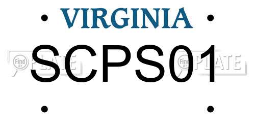 SCPS01 Virginia License Plate