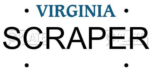 SCRAPER Virginia License Plate