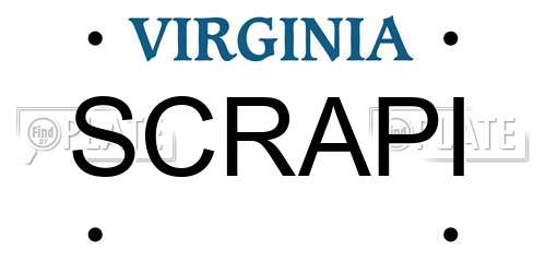SCRAPI Virginia License Plate