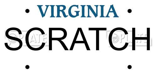 SCRATCH Virginia License Plate