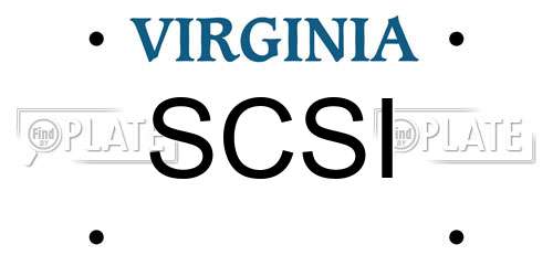 SCSI Virginia License Plate