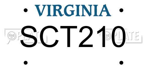 SCT210 Virginia License Plate
