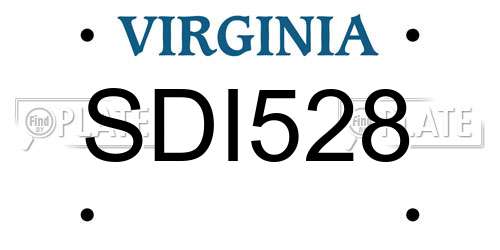 SDI528 Virginia License Plate