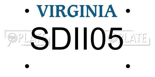SDII05 Virginia License Plate