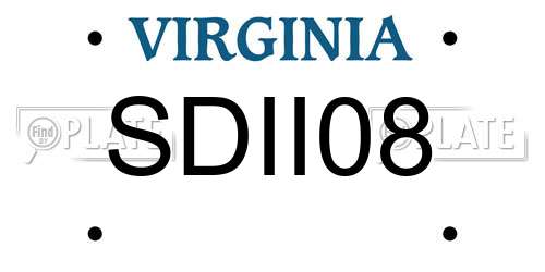 SDII08 Virginia License Plate