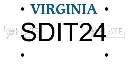 SDIT24 Virginia License Plate
