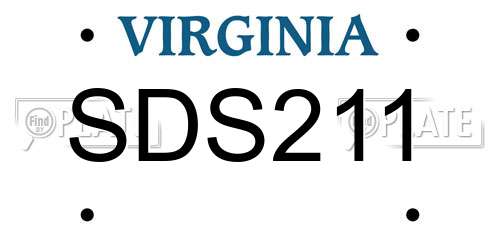 SDS211 Virginia License Plate