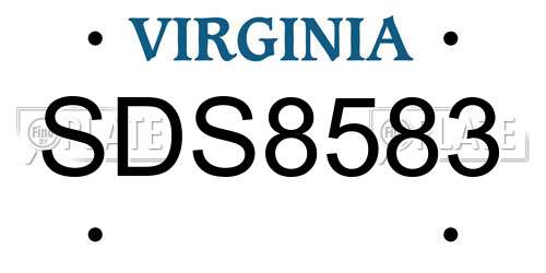 SDS8583 Virginia License Plate