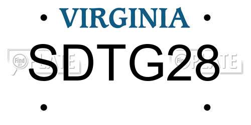 SDTG28 Virginia License Plate