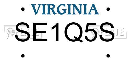 SE1Q5S Virginia License Plate