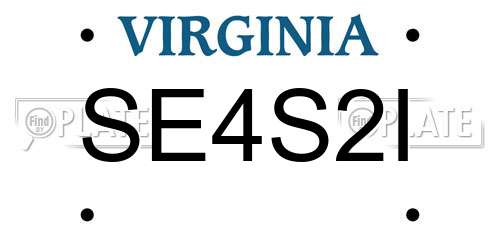 SE4S2I Virginia License Plate