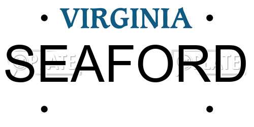 SEAFORD Virginia License Plate