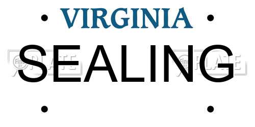 SEALING Virginia License Plate
